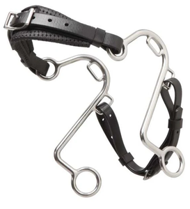 Brida Ajustable Challenger Horse de Acero Inoxidable sin Bocado, Hackamore de Entrenamiento, Calidad Premium, Todas las Tallas Disponibles - Product Image 2