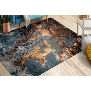 Tapis moderne imprimé marbre - Couloir, Entrée, Décoration de salon, Tapis en chenille - Product Image 1