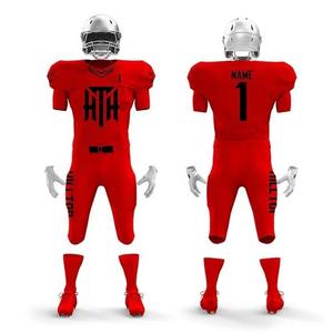 Uniformes personnalisés de football américain cousus en sergé Ensemble maillot et short de football américain pour jeunes - Product Image 2