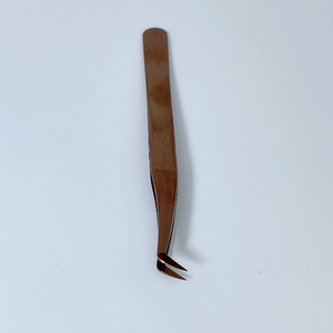 แหนบถอนขนตาพลาสม่าสีโรสโกลด์แหนบหนีบขนตาแบบตรงและโค้งงอ - Product Image 3
