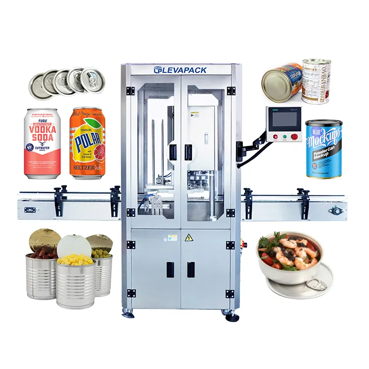 Fully Automatic Food Tin Can Commercial Soda Drink Automatic Can Sealing Machine Easy Open Bottles Jar Can Seaming Machine