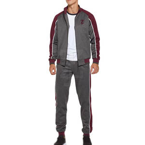 Ensemble de survêtement décontracté pour homme au design classique, deux pièces avec veste et pantalon assortis, adapté à un usage quotidien - Product Image 2