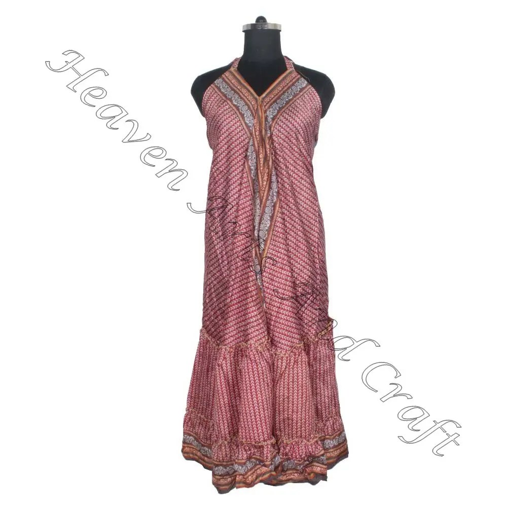 SD019 الساري / الساري / شري ملابس هندية وباكستانية من الهند هيبي بوهو طويل فريد رائع كبير فستان هندي عتيق الساري
