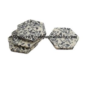 Marble Resin And Terrazzo <b>Coasters</b> Mats And Pads Cup <b>Holder</b> Drinking <b>Coaster</b> For Table Decoration Home Hotel And Restaurant Use - Product Image 1