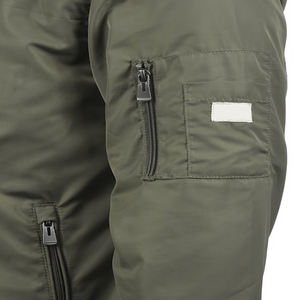 Blouson d'aviateur surdimensionné pour hommes à la mode conception personnalisée col montant couleur unie hiver mode extérieure Style de rue haute - Product Image 4