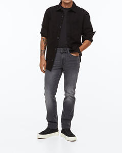 Pantalones Vaqueros de Mezclilla para Hombre, de Alta Calidad, Personalizados, Negros, Lavados, Fabricados en Pakistán, Corte Ajustado, Venta al Por Mayor - Product Image 3