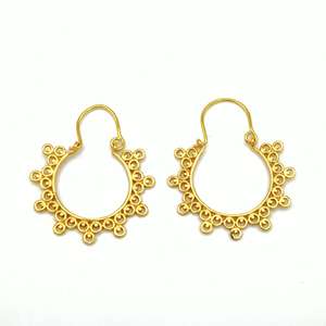 Vente en gros de boucles d'oreilles indiennes bijoux bohèmes boucles d'oreilles tribales pour femmes cerceau en laiton léger accessoires de boucles d'oreilles tribales à la mode - Product Image 1