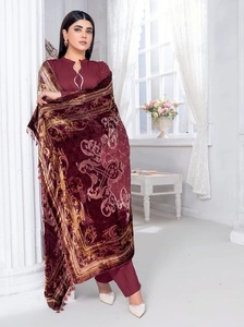 India y Pakistán Salwar kameez ropa para invierno vestidos para damas exportación calidad Zari lana tela últimos diseños - Product Image 3