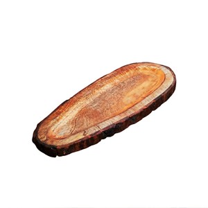 Bandeja cuadrada de corteza de madera Bandeja de 5 pulgadas a 125 piezas Producto de Venta caliente Cuenco decorativo de madera de mango con corteza de árbol Hecho EN LA India - Product Image 1