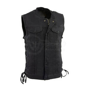 New Arrival Men's Jeans <b>Vest</b> for Casual Wear Customized Breathable Outerwear Wholesale Price for Winter - Product Image 1