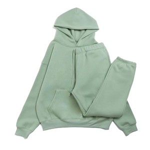Survêtement personnalisé en molleton de coton épais-Ensemble sweat à capuche et jogging surdimensionnés pour hommes avec survêtement de haute qualité - Product Image 2