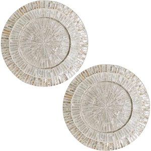 Plato Decorativo de Estilo Medio Oriente con Incrustaciones de Madreperla Pintado a Mano, Ecológico, Varios Diseños, Ideal para Cenas y Fiestas - Product Image 3