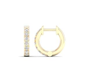 Classic Natural Diamond Huggie <b>Hoop</b> <b>Earrings</b> 14K Yellow Gold EF VVS IGI Certified Daily Wear <b>Fine</b> <b>Hoop</b> <b>Earrings</b> Trendy Party - Product Image 3