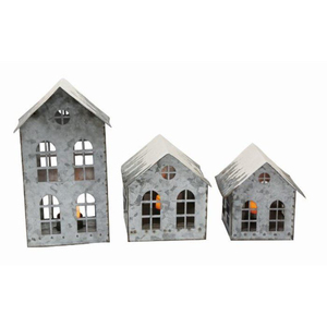 Casa Navideña Vintage de Hierro Galvanizado Oscuro, 100 Piezas, Decoración Ecológica Personalizable para el Hogar, Festividades - Product Image 6