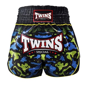 ราคาขายส่ง กางเกงมวยไทยคู่แฝดแบบใหม่ ปักลายตามสั่ง กางเกงมวยไทยสำหรับทุกเพศ ชกมวย ต่อสู้ กางเกงมวยไทย - Product Image 4