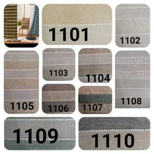 Diseñador de lujo de ancho más ancho tejido patrón de rayas transparentes tela de cortina efecto flameado para decoración de hogar y Hotel - Product Image 3