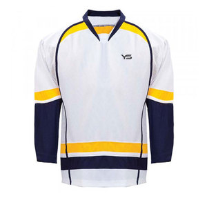 100% poliéster personalizado adulto Hockey sobre hielo Jersey Color sólido sublimación impresión OEM equipo nombre uniforme estilo para equipos deportivos - Product Image 5