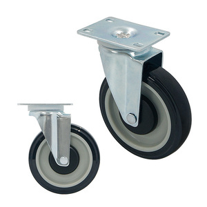 <b>Wardrobe</b> Casters 5 Inch TPU Swivel Plate Wheels <b>for</b> Mobile Closets OEM - Product Image 1