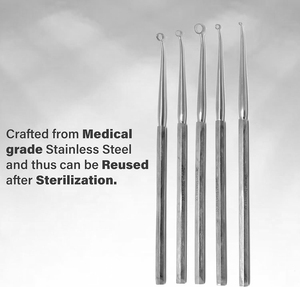 Curettes manuelles ORL en acier inoxydable de qualité supérieure, instruments chirurgicaux certifiés CE, aiguisées pour la chirurgie ORL - Product Image 5