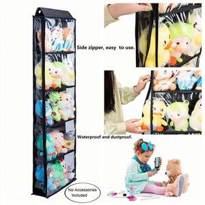 Organisateur de rangement mural transparent avec pochettes pour salle de bain, cadeaux, jouets, placard, chambre à coucher pour bébés garçons - Product Image 4