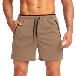 Pantalones Cortos Deportivos Transpirables para Hombre, Directo de Fábrica, con Bolsillos con Cremallera, Producción al por Mayor ODM - Product Image 1