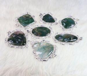 Magnifique pendentif en agate verte mousse, bijou de créateur, vente en gros pour la revente au détail - Product Image 6