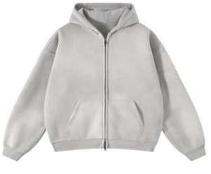 Sudadera con Capucha Personalizada, Bordada, Estilo Urbano, Desgastada por el Sol, Gruesa, 100% Algodón, con Cierre, Estilo Vintage, Lavada al Ácido para Hombre - Product Image 5