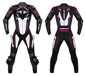 Combinaison de course en cuir pour moto, combinaison de course pour moto, 1 pièce et 2 pièces en cuir de vache - Product Image 4