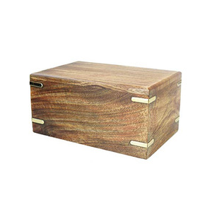 Good Quality 2025 Mango Wood Funeral Urns <b>Box</b> in Low Prices Natural Color Wooden Cremation Urns <b>for</b> Animal and Human <b>Ashes</b> - Product Image 1