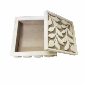 Boîte à bijoux personnalisée en résine incrustée d'os, boîte de rangement décorative en nacre pour bijoux et objets de collection - Product Image 4