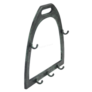 Ganchos de estribo de caballo de Estilo Vintage montados en la pared Juego de ganchos de metal más modernos de 2 artesanías de metal hechas a mano de estilo europeo - Product Image 4