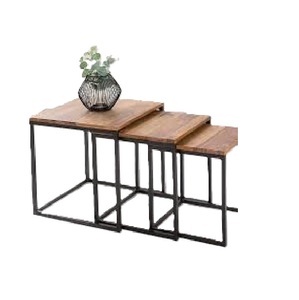 Haute arrivée Old Money Style Design classique métal fer Tables en bois taille personnalisée forme couleur utilisations dans la maison hôtel - Product Image 3