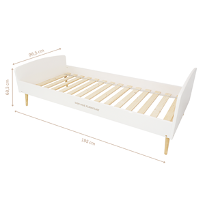 Cama infantil escandinava de pino y MDF - Product Image 2