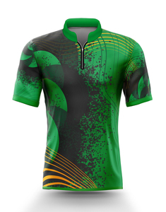 Camisas deportivas con cremallera reversible para hombre, camiseta personalizada con tinte de sublimación completa para bolos y técnica impresa de golf - Product Image 5