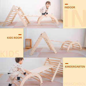 Xiair Children's Foldable <strong>Montessori</strong> Piklers <strong>Climbing</strong> Triangle Frame Indoor Playground <strong>Toys</strong> Kids Wooden Pickler Triangle <strong>Toys</strong> - Product Image 5