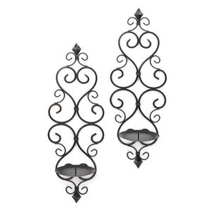 Candelabro de vela de pared de Metal sólido para decoraciones de boda que agregan un encanto elegante y un atractivo romántico a la luz de las velas - Product Image 3