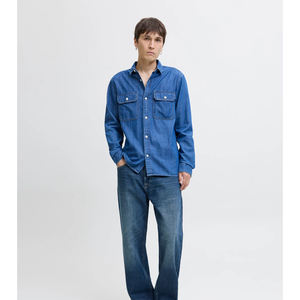 Pantalones Vaqueros para Hombre, Lavado Ácido, Estilo Vintage, Pierna Ancha, Ajuste Holgado, Venta al por Mayor, Personalizados, Estilo Urbano, Desgastados, Casuales - Product Image 3