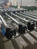 Essieu de remorque de 1500 kg, kit de suspension d'essieu de remorque, essieu à torsion, essieu de remorque à roue pivotante 	   Ensemble d'essieu de remorque durable