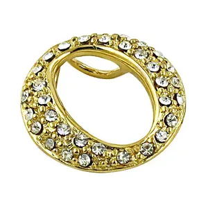 Anillo de Eternidad con Racimo de Gemas Blancas en Oro de 18K para Uso Diario Moderno de Mujer - Product Image 2
