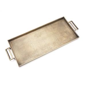 Asas de rama de latón antiguo Bandeja de metal de aluminio de diseño moderno Nuevo estilo minimalista para servir para regalos decorativos de tocador - Product Image 1