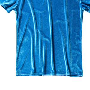 À la mode nouvelle mode été mode velours T-Shirts personnalisé blanc velours surdimensionné t-shirts pour hommes - Product Image 3