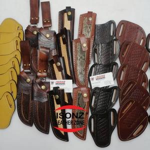 Genuine <b>Leather</b> Knife Sheath Holster Horizontal Carry <b>Leather</b> Sheath for <b>Belt</b> Edc Pocket Organizer for Men - Product Image 3
