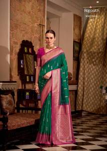 Exclusive Gatha Soft Silk <b>Designer</b> Saree Collection for Casual Weddings and Parties Full <b>Catalog</b> Available at Wholesale Rate - Product Image 2