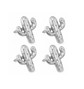 Servilleteros de diseño moderno para decoración de mesa de comedor de boda, servilletero de Metal de alta calidad en forma de cactus para decoración de mesa - Product Image 1