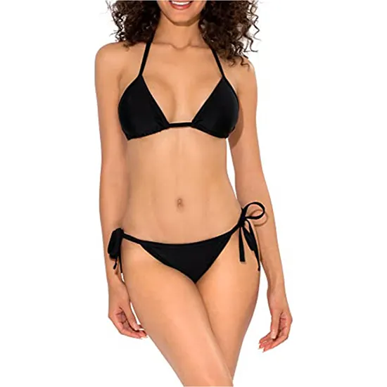 2023 Nieuwe Trendy Strandzwemkleding Badmode Dames Bikini 'S En Strandkleding Bikini Set Zwart Kleur Zonder Cover Up