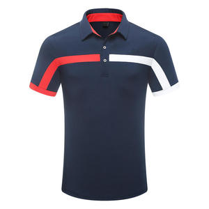 เสื้อโปโลผ้าฝ้าย100% สำหรับผู้ชายเสื้อเชิ๊ตกอล์ฟผ้าคอตตอนพิมพ์ลายปักโลโก้แบบเรียบๆ - Product Image 2