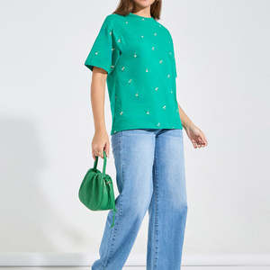 Wholesale Custom Made 100% Cotton Women's T Shirt Sexy Formal Custom Logo Print Short Sleeve O Neck Style Eco-Friendly Summer - Product Image 6