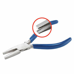 Pince à plier en acier inoxydable en forme de V 140 mm pour la pose de bijoux et la fabrication de colliers - Product Image 1