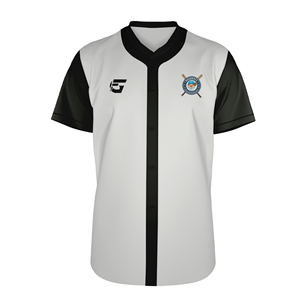 เสื้อเบสบอลแบบกำหนดเองสำหรับวิทยาลัยและสโมสร ผ้าทนทาน ดีไซน์แขนสั้น - Product Image 1