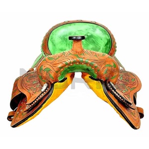 Mayorista Ofrece Silla de Montar de Cuero Genuino de Temporada, Estilo Western, para Carreras de Barriles, con Cabezada a Juego, Suave, de la Industria Murid - Product Image 3